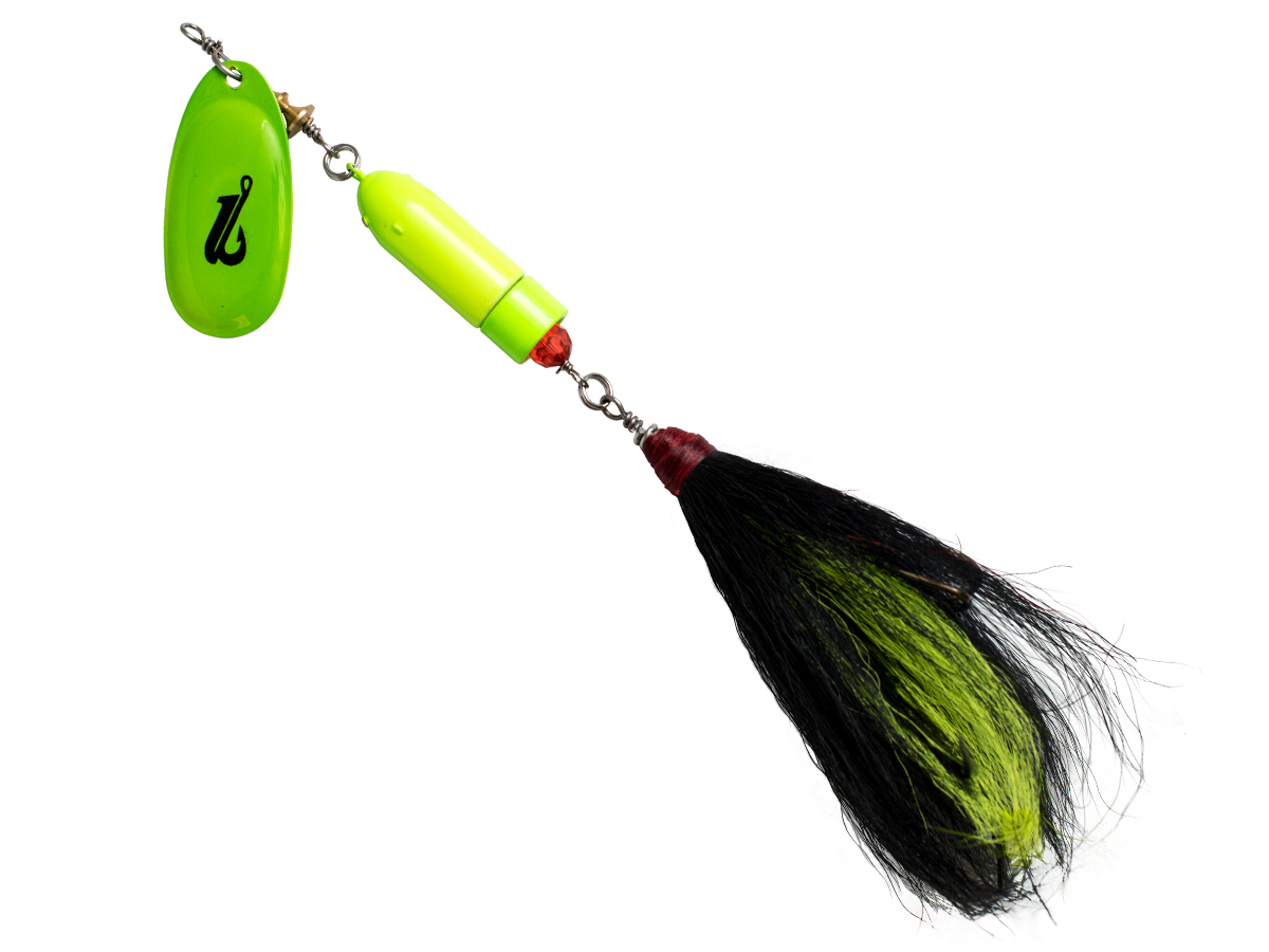 Classic Killer Bucktail White Black / Perch Sound Classic Killer Bucktail White Black / Perch Sound